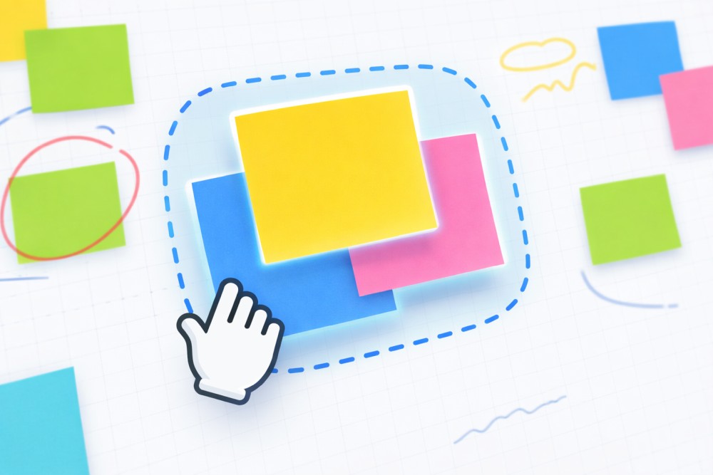 Ilustracja funkcji RetroAppSuite na landingu wirtualna tablica online
