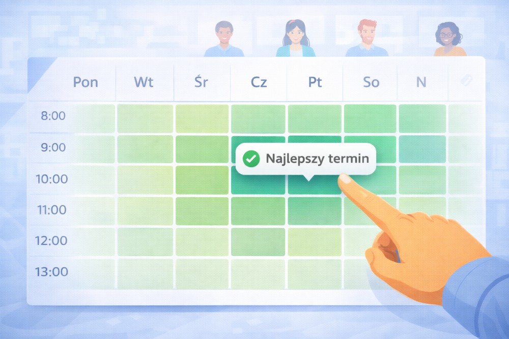 Ilustracja funkcji RetroAppSuite na landingu timebox scheduler pl